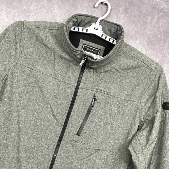 Calvin Klein Jacket Mens 2XLT Gray Water Resistant Breathable 4-Way Stretch EUC - Picture 1 of 15